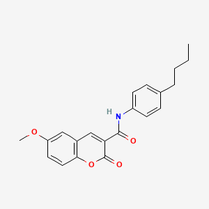 molecular formula C21H21NO4 B5247003 N-(4-butylphenyl)-6-methoxy-2-oxochromene-3-carboxamide 