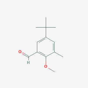 molecular formula C13H18O2 B5247037 5-tert-butyl-2-methoxy-3-methylbenzaldehyde 