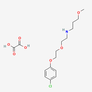 N-[2-[2-(4-chlorophenoxy)ethoxy]ethyl]-3-methoxypropan-1-amine;oxalic acid