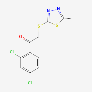 1-(2,4-dichlorophenyl)-2-[(5-methyl-1,3,4-thiadiazol-2-yl)sulfanyl]ethanone