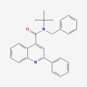 molecular formula C27H26N2O B5247069 N-benzyl-N-tert-butyl-2-phenylquinoline-4-carboxamide 