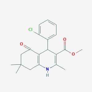 molecular formula C20H22ClNO3 B5247075 Methyl 4-(2-chlorophenyl)-2,7,7-trimethyl-5-oxo-1,4,5,6,7,8-hexahydroquinoline-3-carboxylate 