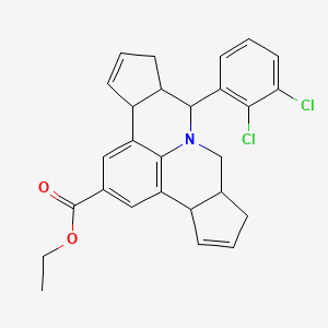 ethyl 7-(2,3-dichlorophenyl)-3b,6,6a,7,9,9a,10,12a-octahydrocyclopenta[c]cyclopenta[4,5]pyrido[3,2,1-ij]quinoline-2-carboxylate