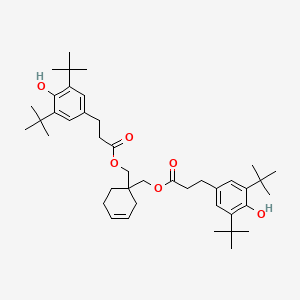 molecular formula C42H62O6 B5247098 [1-({[3-(3,5-DI-Tert-butyl-4-hydroxyphenyl)propanoyl]oxy}methyl)cyclohex-3-EN-1-YL]methyl 3-(3,5-DI-tert-butyl-4-hydroxyphenyl)propanoate 