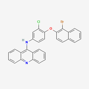 molecular formula C29H18BrClN2O B5247103 N-{4-[(1-bromo-2-naphthyl)oxy]-3-chlorophenyl}-9-acridinamine 