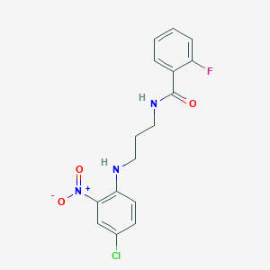 N-{3-[(4-chloro-2-nitrophenyl)amino]propyl}-2-fluorobenzamide