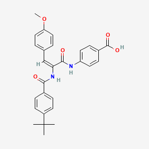 4-[[(E)-2-[(4-tert-butylbenzoyl)amino]-3-(4-methoxyphenyl)prop-2-enoyl]amino]benzoic acid