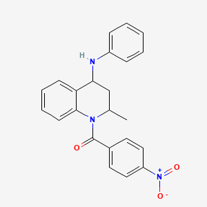 molecular formula C23H21N3O3 B5247121 2-methyl-1-(4-nitrobenzoyl)-N-phenyl-1,2,3,4-tetrahydro-4-quinolinamine 