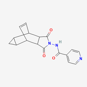 N-(3,5-dioxo-4-azatetracyclo[5.3.2.0~2,6~.0~8,10~]dodec-11-en-4-yl)isonicotinamide