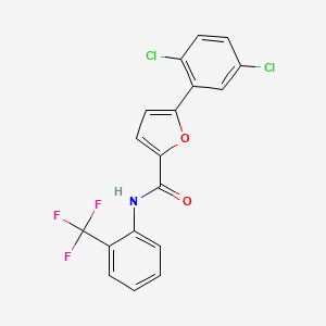 molecular formula C18H10Cl2F3NO2 B5247150 5-(2,5-dichlorophenyl)-N-[2-(trifluoromethyl)phenyl]-2-furamide 