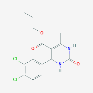 Propyl 4-(3,4-dichlorophenyl)-6-methyl-2-oxo-1,2,3,4-tetrahydropyrimidine-5-carboxylate