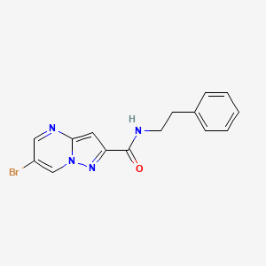 6-bromo-N-(2-phenylethyl)pyrazolo[1,5-a]pyrimidine-2-carboxamide