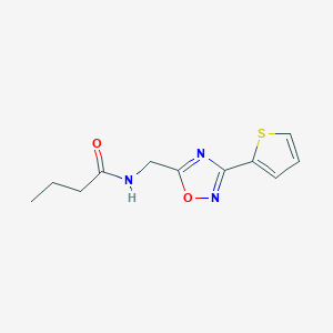 N-[(3-thiophen-2-yl-1,2,4-oxadiazol-5-yl)methyl]butanamide