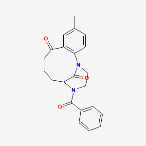 4-BENZOYL-11-METHYL-3,4,5,6,7,8-HEXAHYDRO-1,5-METHANO-1,4-BENZODIAZACYCLOUNDECINE-9,14(2H)-DIONE