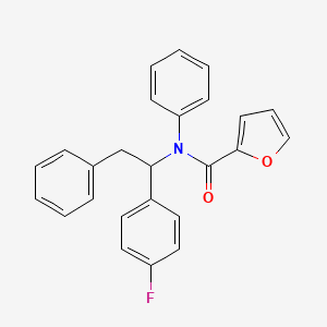 molecular formula C25H20FNO2 B5247246 N-[1-(4-fluorophenyl)-2-phenylethyl]-N-phenyl-2-furamide 