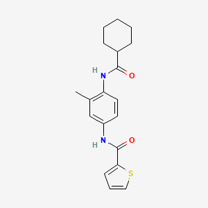 N-[4-(cyclohexanecarbonylamino)-3-methylphenyl]thiophene-2-carboxamide