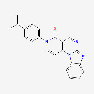 molecular formula C22H18N4O B5247252 5-(4-propan-2-ylphenyl)-1,5,9,11-tetrazatetracyclo[8.7.0.02,7.012,17]heptadeca-2(7),3,8,10,12,14,16-heptaen-6-one 