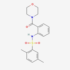 2,5-DIMETHYL-N-[2-(MORPHOLINE-4-CARBONYL)PHENYL]BENZENE-1-SULFONAMIDE