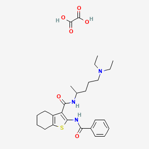 2-(benzoylamino)-N-[4-(diethylamino)-1-methylbutyl]-4,5,6,7-tetrahydro-1-benzothiophene-3-carboxamide oxalate