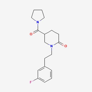 1-[2-(3-fluorophenyl)ethyl]-5-(1-pyrrolidinylcarbonyl)-2-piperidinone