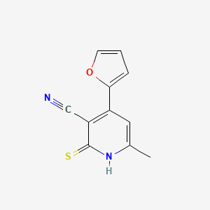 molecular formula C11H8N2OS B5247304 4-(2-furyl)-6-methyl-2-thioxo-1,2-dihydro-3-pyridinecarbonitrile 