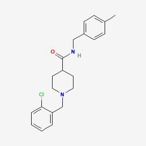 molecular formula C21H25ClN2O B5247329 1-(2-chlorobenzyl)-N-(4-methylbenzyl)-4-piperidinecarboxamide 