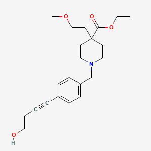 Ethyl 1-[[4-(4-hydroxybut-1-ynyl)phenyl]methyl]-4-(2-methoxyethyl)piperidine-4-carboxylate