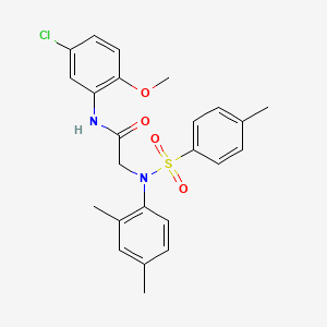 N-(5-chloro-2-methoxyphenyl)-2-(2,4-dimethyl-N-(4-methylphenyl)sulfonylanilino)acetamide