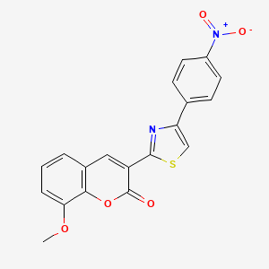 molecular formula C19H12N2O5S B5247389 8-methoxy-3-[4-(4-nitrophenyl)-1,3-thiazol-2-yl]-2H-chromen-2-one 