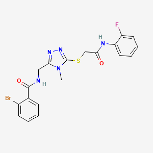 molecular formula C19H17BrFN5O2S B5247392 2-bromo-N-{[5-({2-[(2-fluorophenyl)amino]-2-oxoethyl}sulfanyl)-4-methyl-4H-1,2,4-triazol-3-yl]methyl}benzamide 