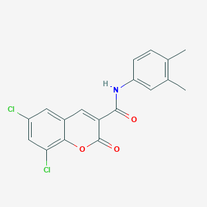 6,8-dichloro-N-(3,4-dimethylphenyl)-2-oxochromene-3-carboxamide