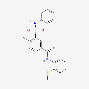 3-(anilinosulfonyl)-4-methyl-N-[2-(methylthio)phenyl]benzamide