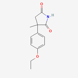 molecular formula C13H15NO3 B5247405 3-(4-Ethoxyphenyl)-3-methylpyrrolidine-2,5-dione 