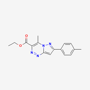 molecular formula C16H16N4O2 B5247432 ethyl 4-methyl-7-(4-methylphenyl)pyrazolo[5,1-c][1,2,4]triazine-3-carboxylate 