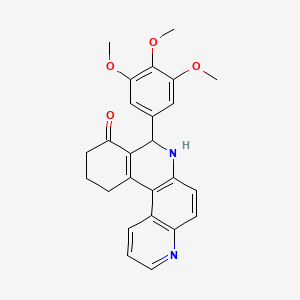 molecular formula C25H24N2O4 B5247453 8-(3,4,5-TRIMETHOXYPHENYL)-7H,8H,9H,10H,11H,12H-CYCLOHEXA[A]4,7-PHENANTHROLIN-9-ONE 