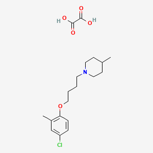 molecular formula C19H28ClNO5 B5247494 1-[4-(4-Chloro-2-methylphenoxy)butyl]-4-methylpiperidine;oxalic acid 