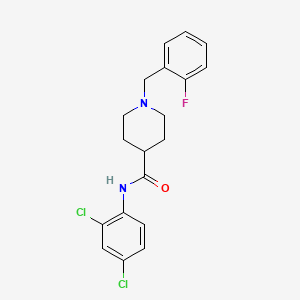 molecular formula C19H19Cl2FN2O B5247499 N-(2,4-dichlorophenyl)-1-(2-fluorobenzyl)-4-piperidinecarboxamide 