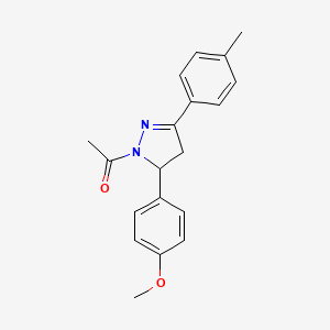 1-[3-(4-Methoxyphenyl)-5-(4-methylphenyl)-3,4-dihydropyrazol-2-yl]ethanone