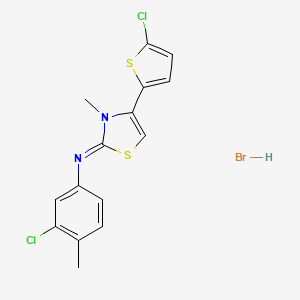 molecular formula C15H13BrCl2N2S2 B5247515 (3-chloro-4-methylphenyl)[4-(5-chloro-2-thienyl)-3-methyl-1,3-thiazol-2(3H)-ylidene]amine hydrobromide 