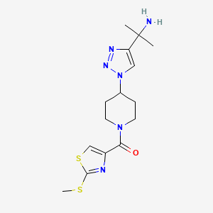 {1-methyl-1-[1-(1-{[2-(methylthio)-1,3-thiazol-4-yl]carbonyl}-4-piperidinyl)-1H-1,2,3-triazol-4-yl]ethyl}amine trifluoroacetate