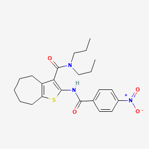 2-[(4-nitrobenzoyl)amino]-N,N-dipropyl-5,6,7,8-tetrahydro-4H-cyclohepta[b]thiophene-3-carboxamide