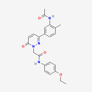 molecular formula C23H24N4O4 B5247551 2-[3-[3-(acetylamino)-4-methylphenyl]-6-oxopyridazin-1(6H)-yl]-N-(4-ethoxyphenyl)acetamide 