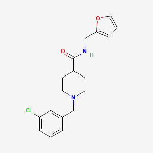 1-(3-chlorobenzyl)-N-(2-furylmethyl)-4-piperidinecarboxamide