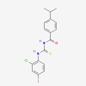 molecular formula C17H16ClIN2OS B5247592 N-[(2-chloro-4-iodophenyl)carbamothioyl]-4-(propan-2-yl)benzamide 