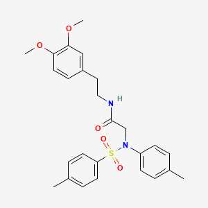 molecular formula C26H30N2O5S B5247609 N~1~-[2-(3,4-dimethoxyphenyl)ethyl]-N~2~-(4-methylphenyl)-N~2~-[(4-methylphenyl)sulfonyl]glycinamide 