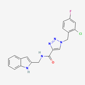 1-(2-chloro-4-fluorobenzyl)-N-(1H-indol-2-ylmethyl)-1H-1,2,3-triazole-4-carboxamide