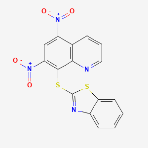 2-(5,7-Dinitroquinolin-8-yl)sulfanyl-1,3-benzothiazole