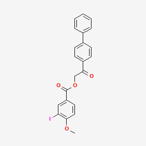 molecular formula C22H17IO4 B5247635 2-(Biphenyl-4-yl)-2-oxoethyl 3-iodo-4-methoxybenzoate 