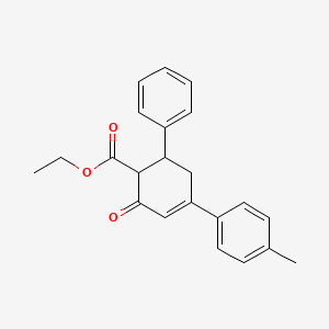 molecular formula C22H22O3 B5247648 ethyl 4-(4-methylphenyl)-2-oxo-6-phenylcyclohex-3-ene-1-carboxylate 