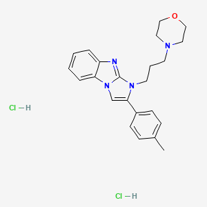 molecular formula C23H28Cl2N4O B5247655 4-[3-[2-(4-methylphenyl)imidazo[1,2-a]benzimidazol-3-yl]propyl]morpholine;dihydrochloride 